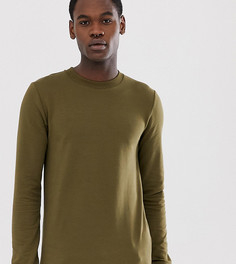 Обтягивающий свитшот цвета темного хаки ASOS DESIGN Tall - Зеленый