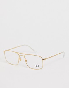 Квадратные очки-авиаторы Ray-Ban 0RX6434 - Золотой