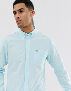 Зеленая классическая оксфордская рубашка с логотипом Tommy Jeans - Зеленый