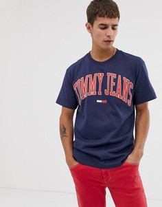 Темно-синяя футболка Tommy Jeans - Темно-синий