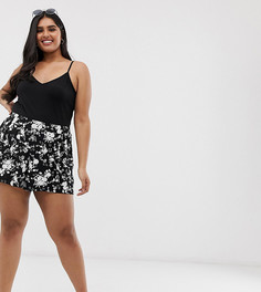 Шорты-кюлоты с цветочным принтом ASOS DESIGN Curve - Мульти