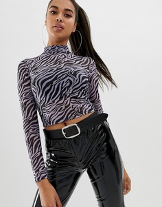 Топ с высоким воротом и длинными рукавами ASOS DESIGN - Мульти