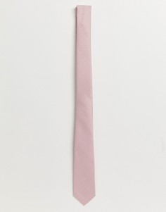 Розовый узкий фактурный галстук ASOS DESIGN Wedding - Розовый