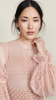 Jonathan Simkhai Mixed Knit Puff Sleeve Bodysuit