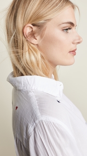 SUNDRY Hearts + Stars Oversized Button Down Shirt