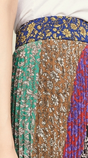 alice + olivia Katz Sunburst Pleated Maxi Skirt