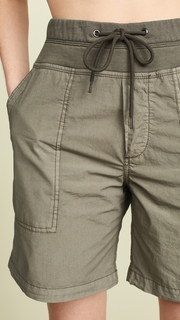James Perse Mixed Media Poplin Shorts
