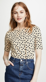 Three Dots Spring Dot Crop Top