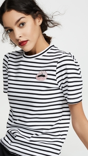 Markus Lupfer Claudia Sequin Lip Stripe Tee