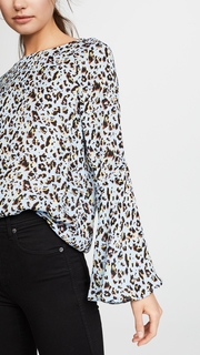 LAGENCE Dylan Wide Bell Sleeve Blouse