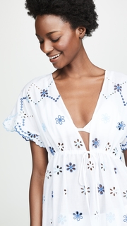 Shoshanna Cut Out Eyelet Floral Dress