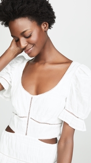 Jonathan Simkhai Lace Combo Cutout Mini Dress