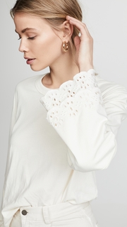 Madewell Eyelet Embroidered Tier Sleeve Tee