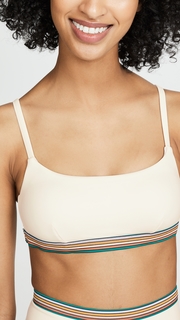 Madewell Second Wave Rainbow-Trimmed Sport Bikini Top