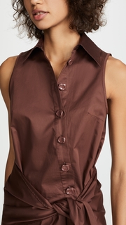 Tibi Shirt Dress with Tie Detail