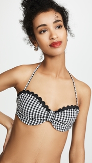 Shoshanna Classic Black Gingham Bikini Top