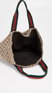 What Goes Around Comes Around Gucci Brown Canvas Medium Tote