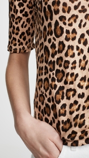 Rebecca Taylor Short Sleeve Leopard Jersey T-Shirt