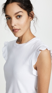 Three Dots Heritage Ruffle Sleeve Tee