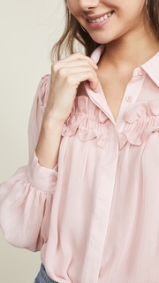 endless rose Chiffon Button Down Top