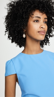 alice + olivia Fable Asymmetrical Ruffle Short Sleeve Dress