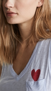 SUNDRY Pocket V Neck Tank