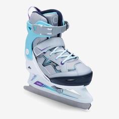 Ледовые Коньки Fit100 Серые/бирюзовые Oxelo