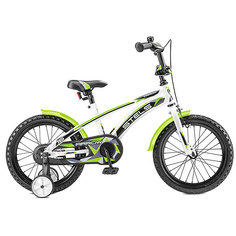 Двухколёсный велосипед Stels "Arrow 16" V020 9.5, белый/зелёный