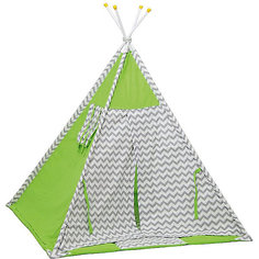 Палатка-вигвам детская Polini Зигзаг, зеленая