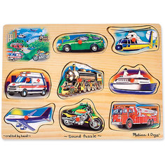 Пазл Melissa & Doug "Транспорт", со звук, 8 элементов
