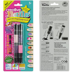 Лак- ручка для ногтей Creative Nails, темно- розовый, бежевый, темно-фиолетовый, светло- фиолетовый