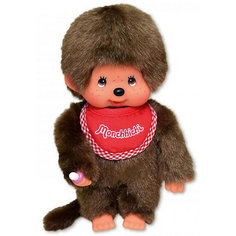 Мягкая игрушка Monchhichi Мончичи, мальчик в красном слюнявчике, 20 см