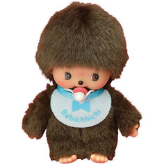 Мягкая игрушка Monchhichi Бэбичичи, мальчик в голубом слюнявчике, 15 см