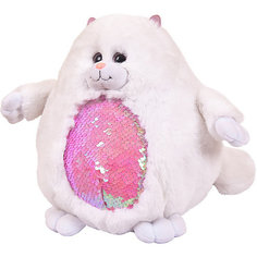 Мягкая игрушка ABtoys Кошка с пайетками, 20 см