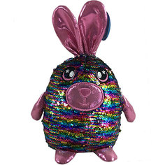 Мягкая игрушка ABtoys Заяц с пайетками, 20 см