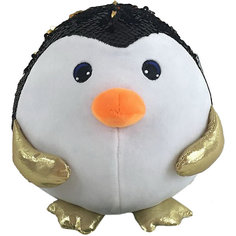 Мягкая игрушка ABtoys Пингвин с пайетками, 18 см