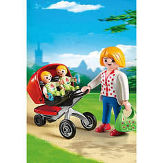 Детский сад: Мама с близнецами в коляске, PLAYMOBIL