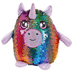 Мягкая игрушка ABtoys Единорог с пайетками, 20 см