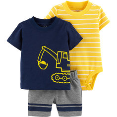Комплект: футболка, боди и шорты carter’s для мальчика Carters