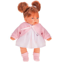 Кукла Munecas Antonio Juan Дели в розовом, озвученная, 27 см