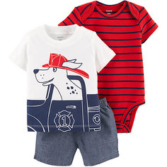 Комплект: футболка, боди и шорты carter’s для мальчика Carters
