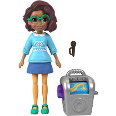 Мини-кукла Polly Pocket Active, Шанни с караоке Mattel