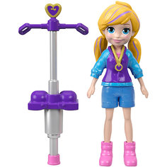 Мини-кукла Polly Pocket Active, Полли с пого-стиком Mattel