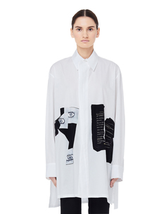 Белая хлопковая блузка Yohji Yamamoto