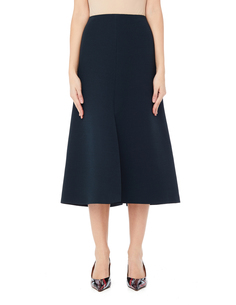 Темно-зеленая юбка из шерсти и шелка The Row