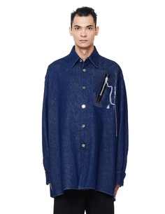 Синяя джинсовая рубашка RAF Simons