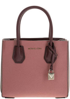 Маленькая кожаная сумка с двумя отделами Mercer Michael Michael Kors