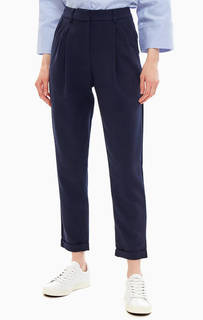 Укороченные синие брюки зауженного кроя Armani Exchange