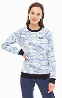 Хлопковый свитшот в стиле милитари EA7