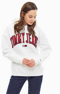 Белая толстовка из хлопка с нашивками Tommy Jeans